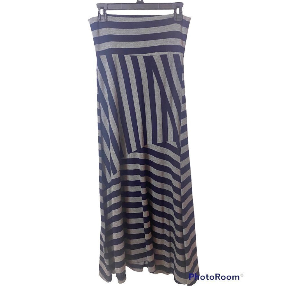 DiagnallyTier Stripe Maxi Long Skirt, XL